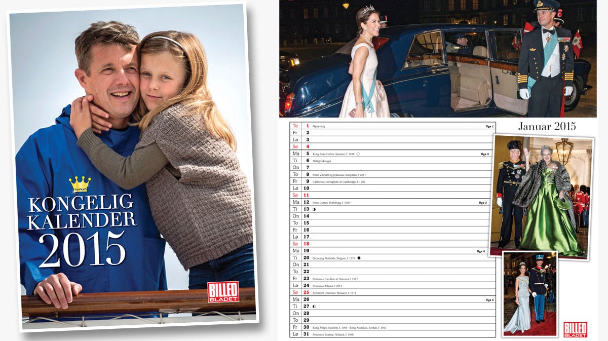 BILLED-BLADETs kongelig kalender 2015 følger gratis med BILLED-BLADET nr. 48