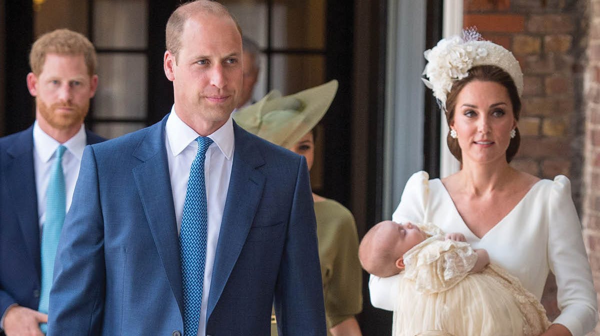 Prins William, hertuginde Catherine og prins Louis