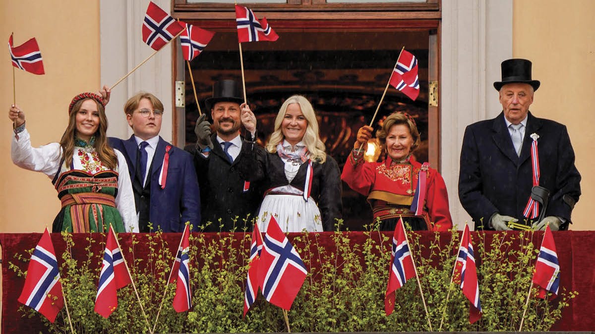 Den norske kongefamilie fejrer nationaldagen 17. maj 2021.