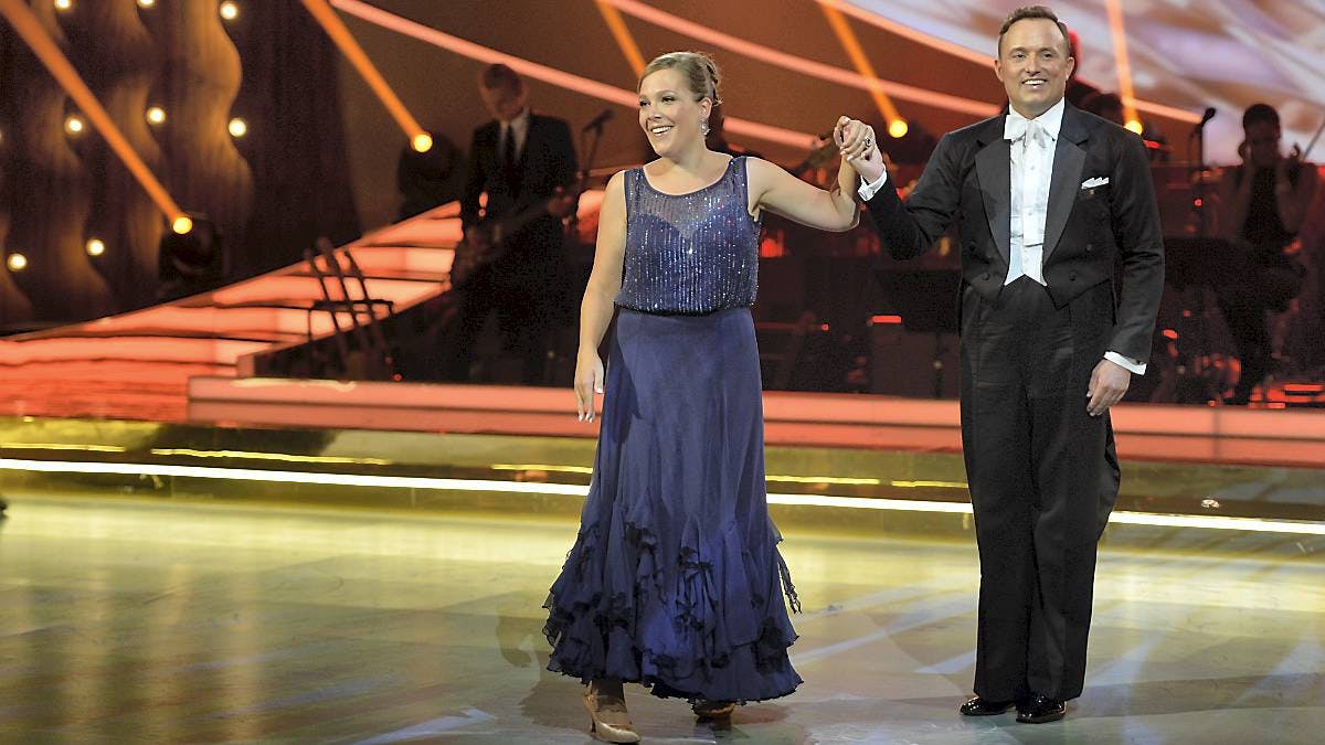 Astrid Krag og Thomas Evers Poulsen i sæsonpremieren på "Vild med dans" 2014.