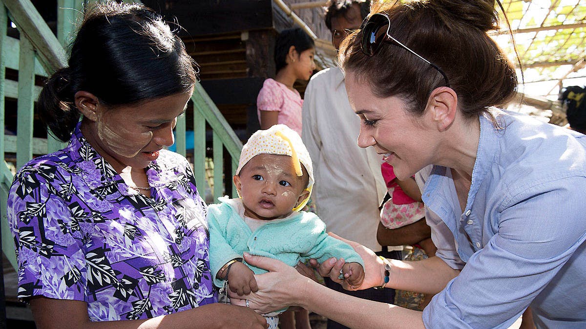 Kronprinsesse Mary i Myanmar.