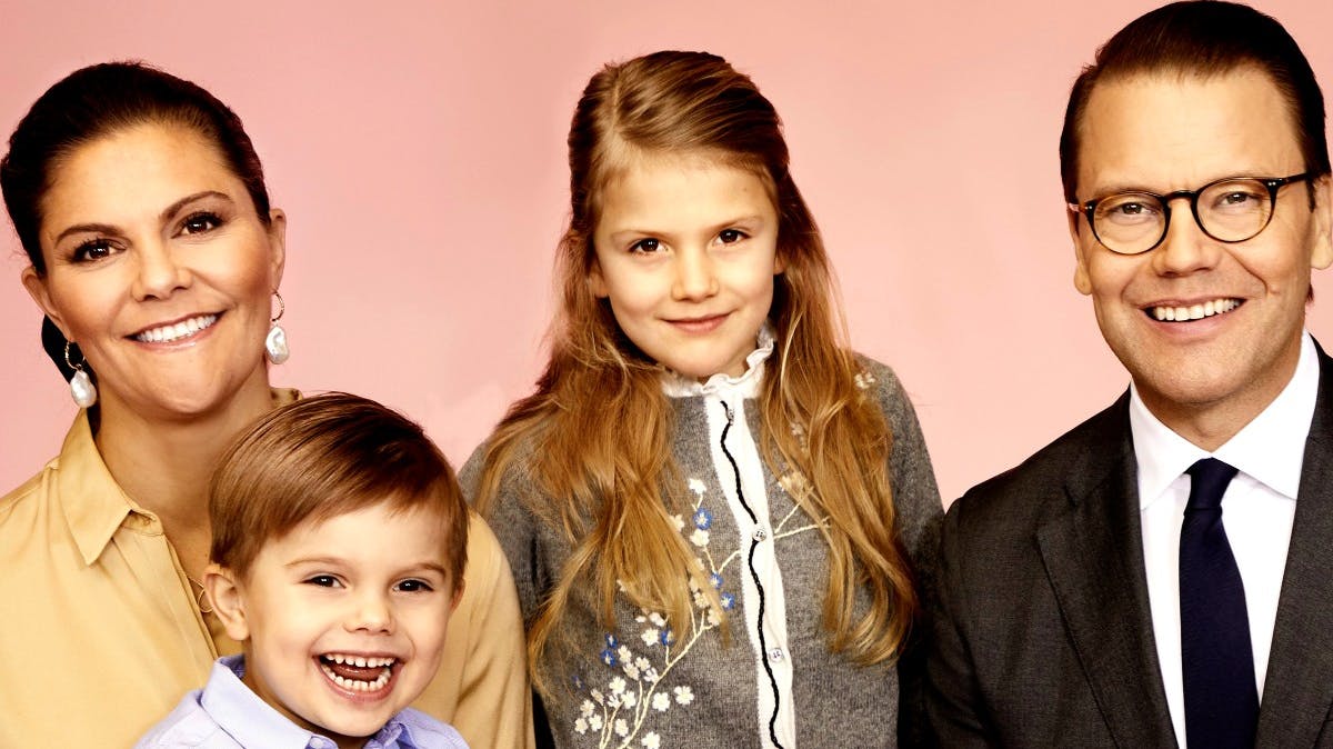 Kronprinsesse Victoria, prins Oscar, prinsesse Estelle og prins Daniel