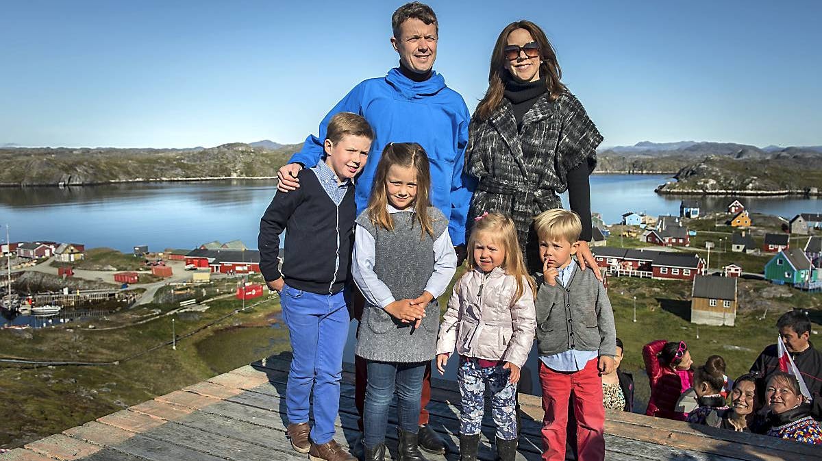 Kronprinsfamilien på besøg i Grønland.