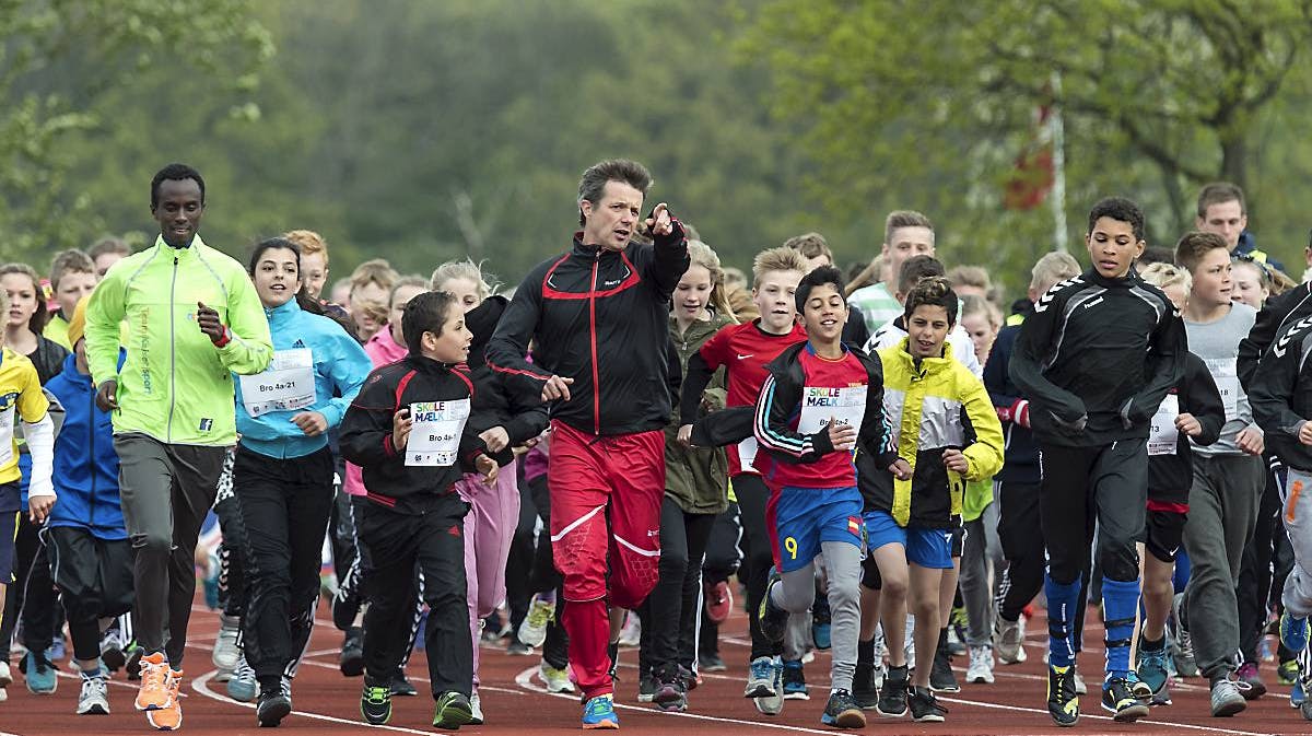 Kronprins Frederik til Skole-OL i Korsør.