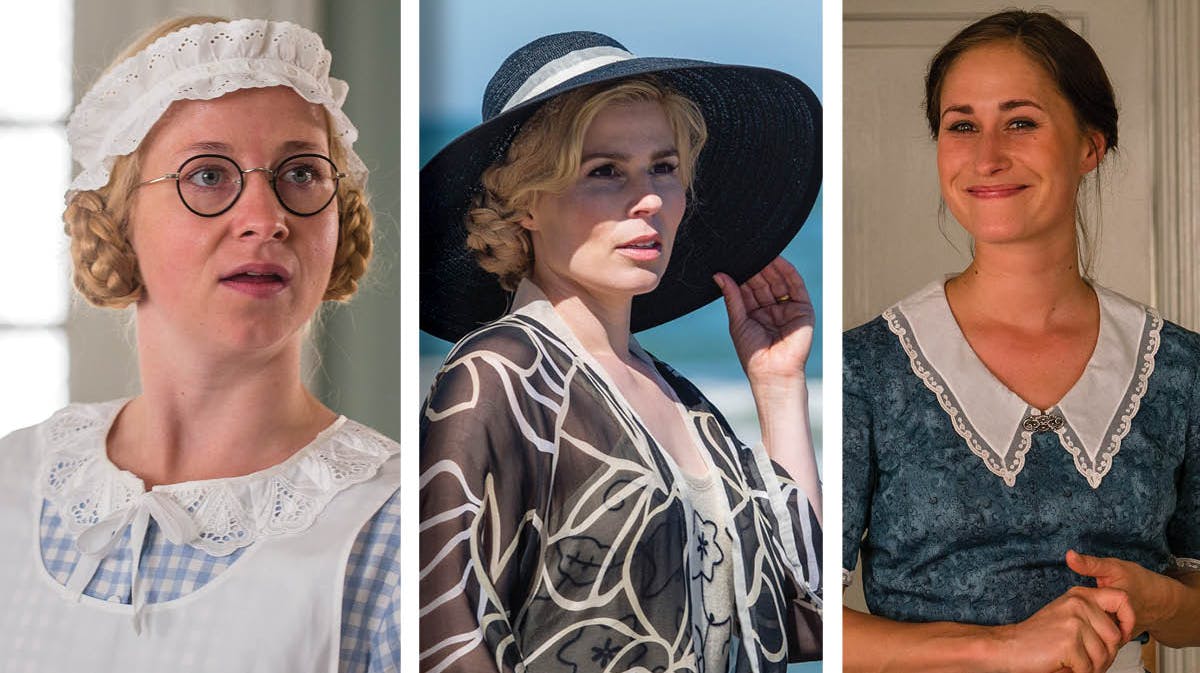 Edith, fru Aurland og Fie.