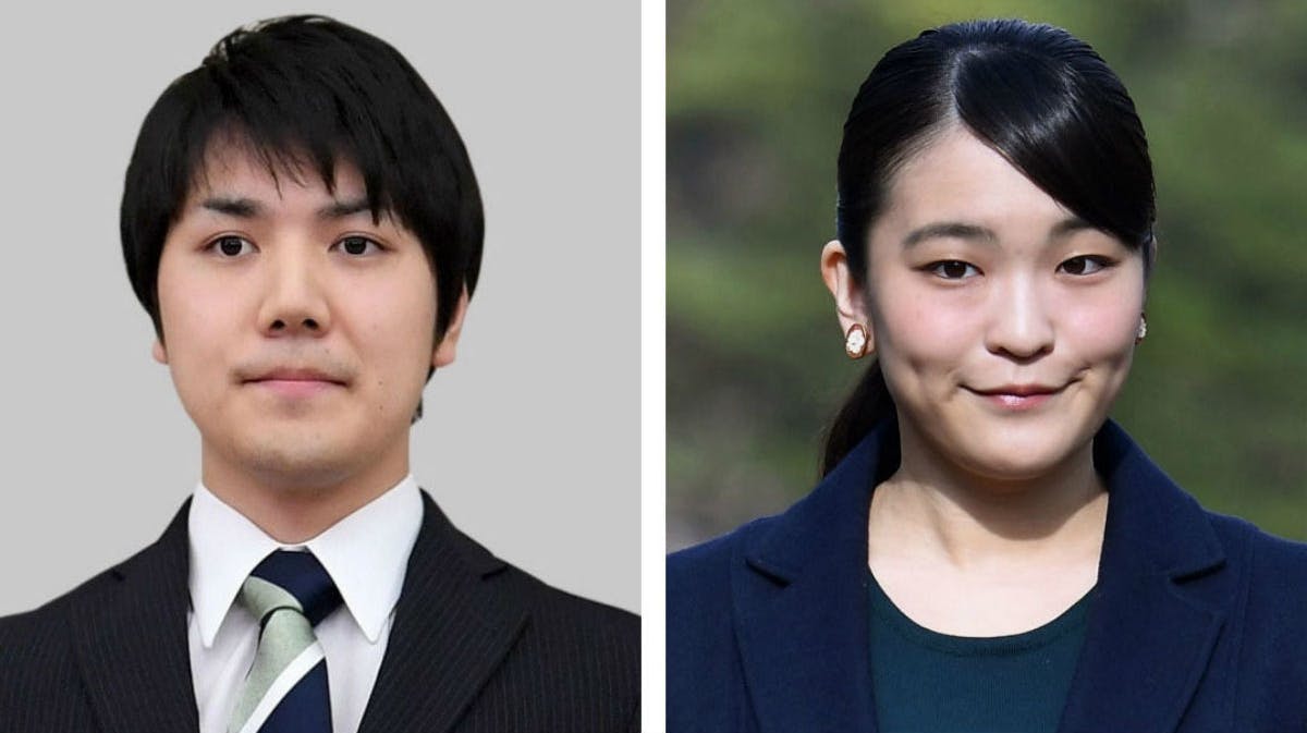 Kei Komuro og prinsesse Mako. 