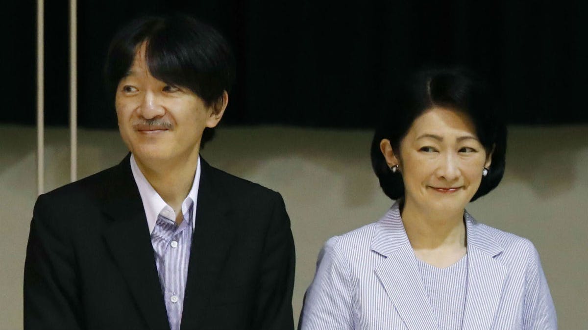 Kronprins Akishino og kronprinsesse Kiko. 