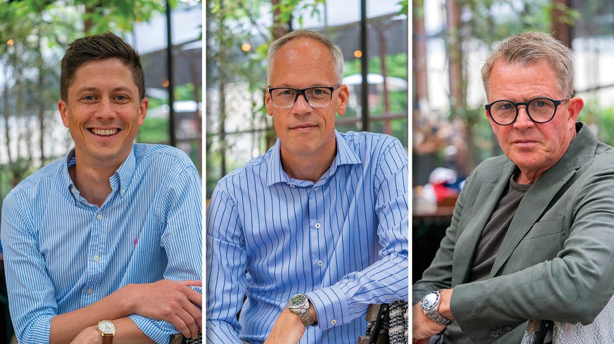 Rasmus Staghøj, Dennis Ritter og Rolf Sørensen. 