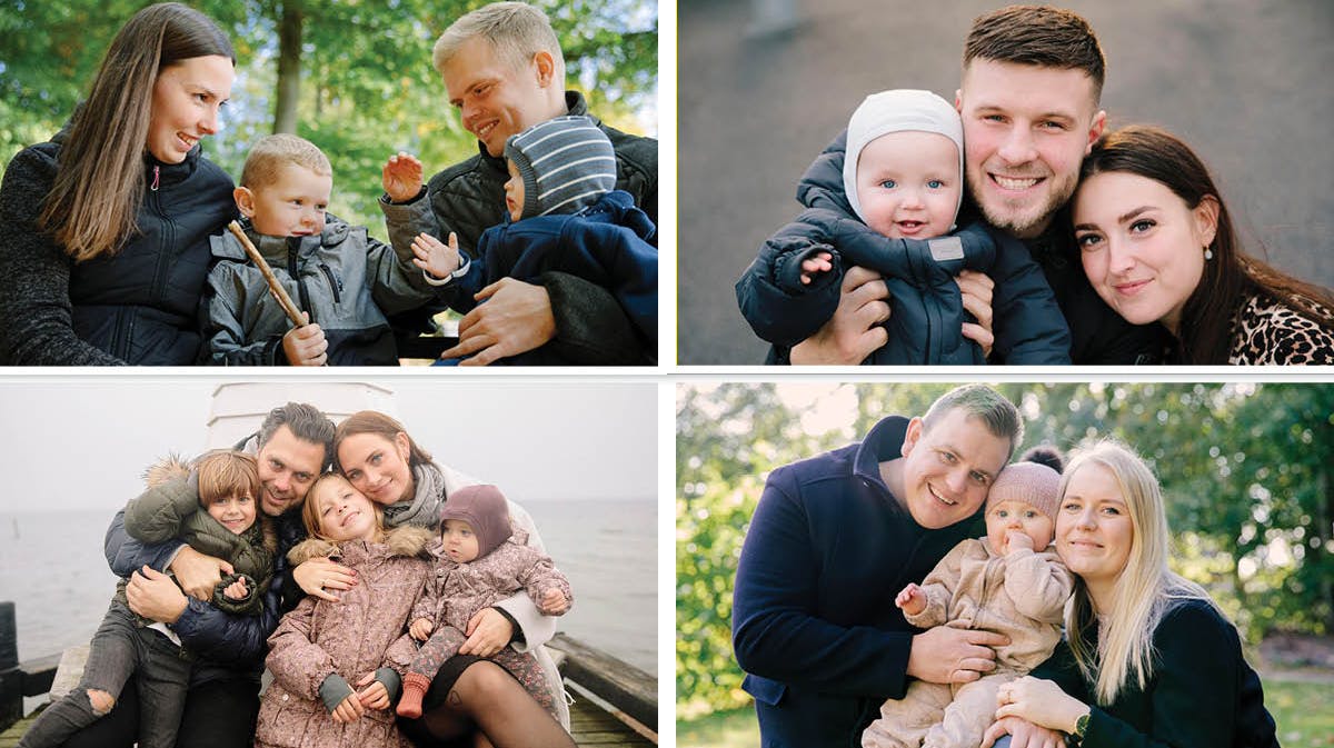 De fire familier fra "Årgang 20". 