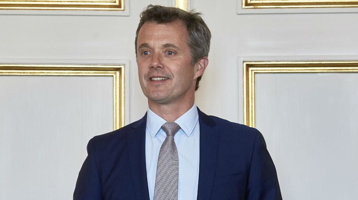Kronprins Frederik ved legatuddelingen på Amalienborg sidste år. 