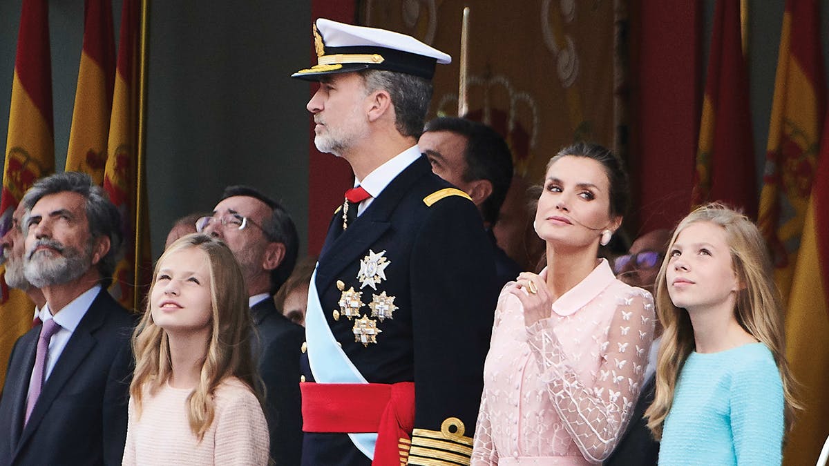 Kong Felipe, dronning Letizia, prinsesse Sofia, prinsesse Leonor