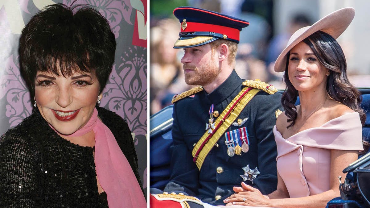 Liza Minnelli, Harry og Meghan.