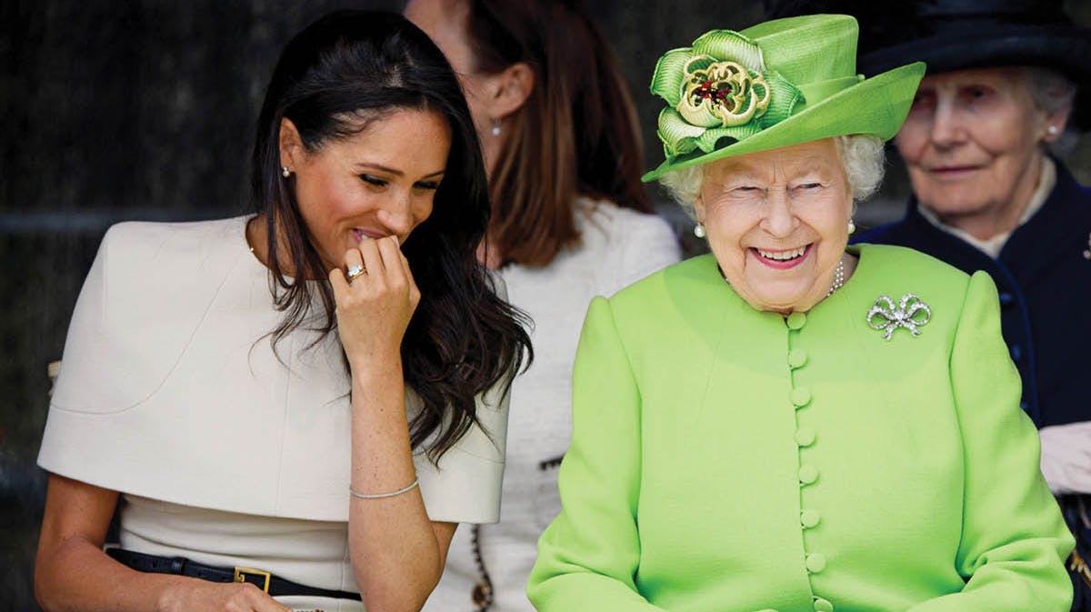 Hertuginde Meghan og dronning Elizabeth i juni 2018.