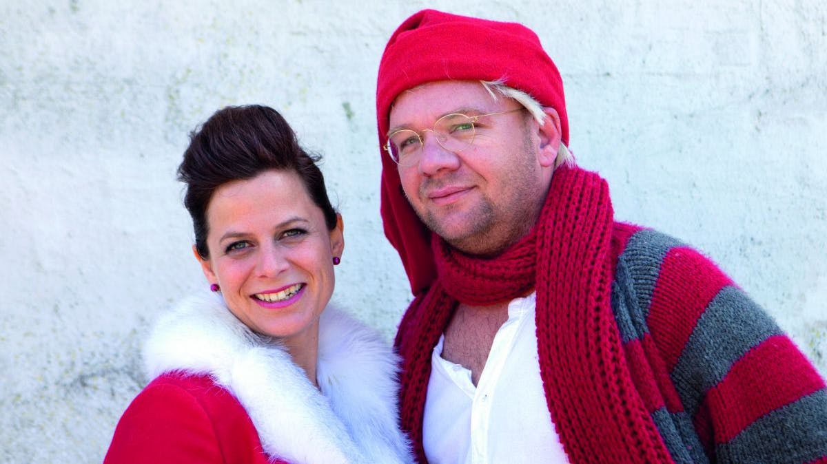 Lars Hjortshøj og Camilla Bendix i ?Ludvig og Julemanden?.