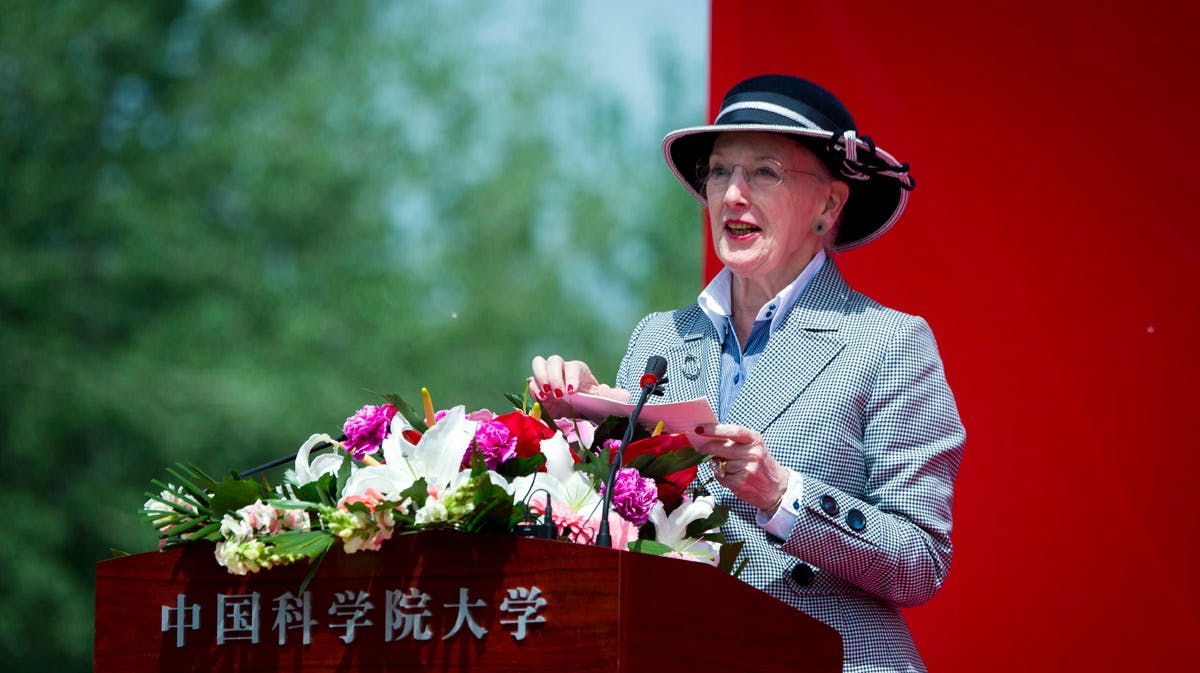 Dronning Margrethe i Kina, april 2014.