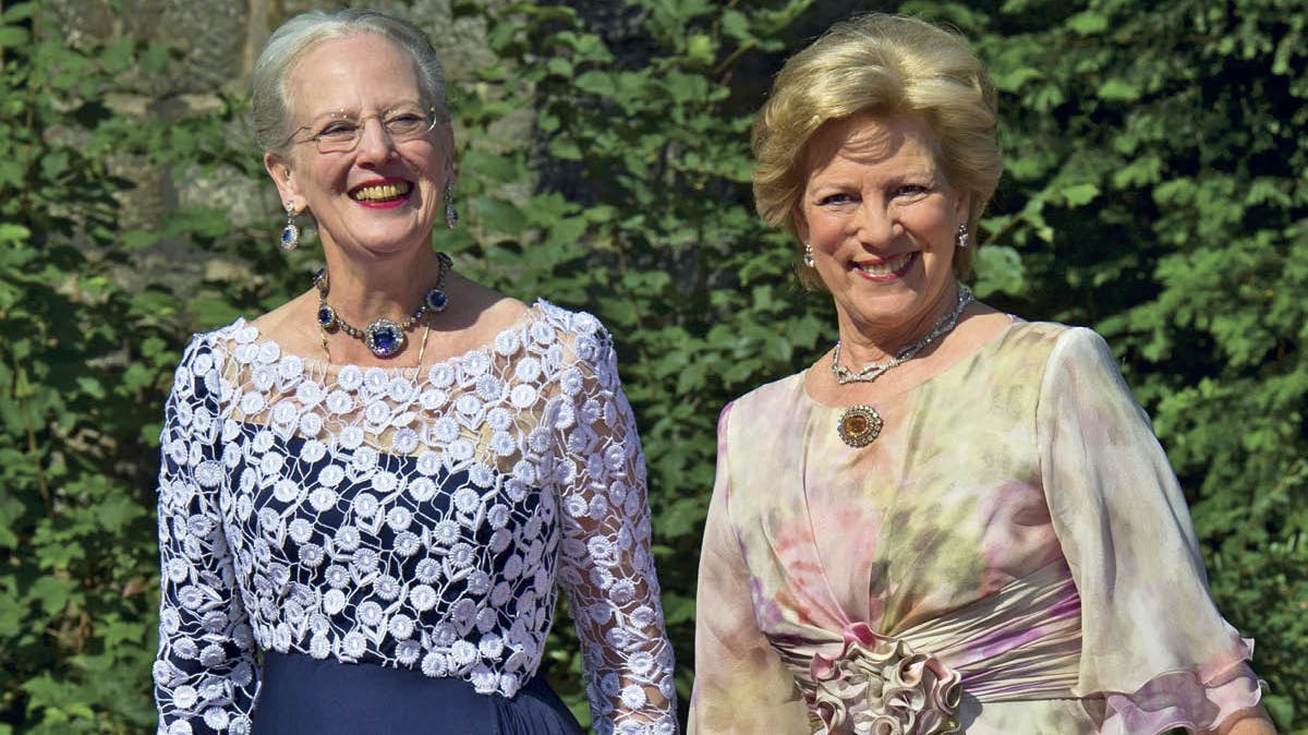 Dronning Margrethe og dronning Anne-Marie.