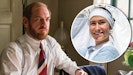 Morten Hemmingsen og Rosalinde Mynster som Morten og Fie i "Badehotellet".