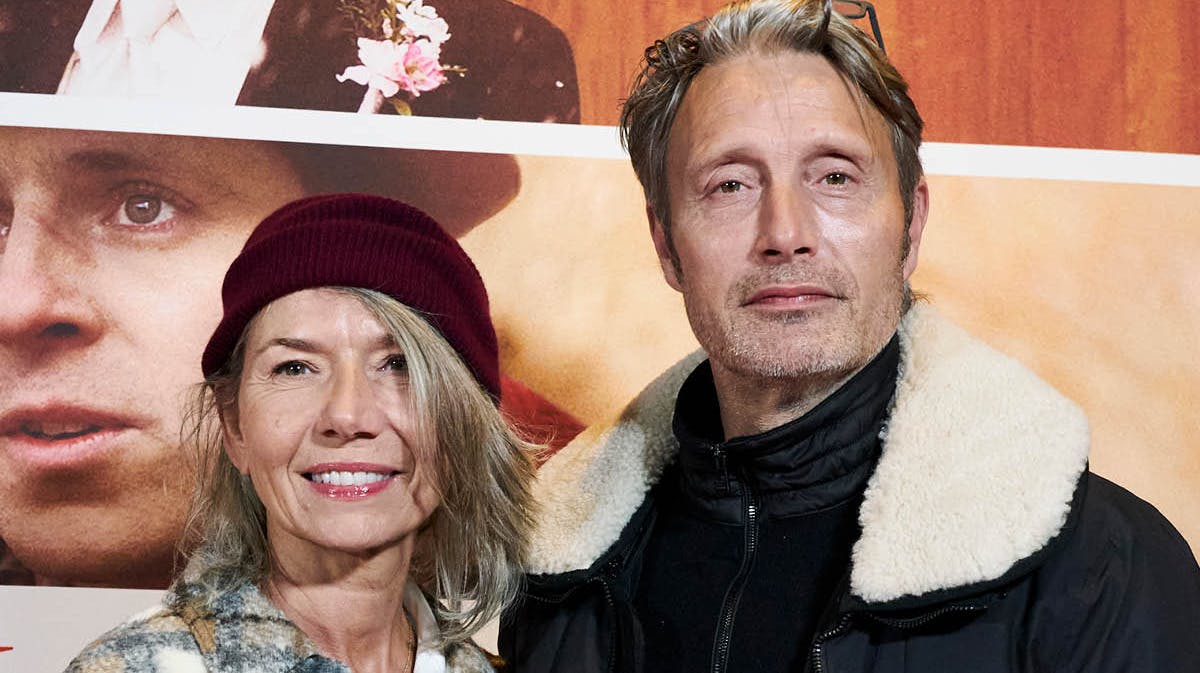 Mads Mikkelsen og hustruen Hanne. 