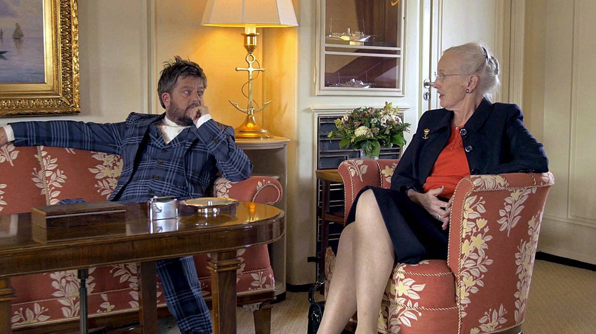 Anders Lund Madsen og dronning Margrethe.