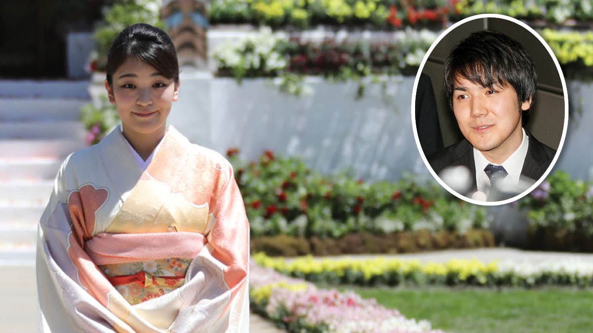 Prinsesse Mako og Kei Komuro (indsat).