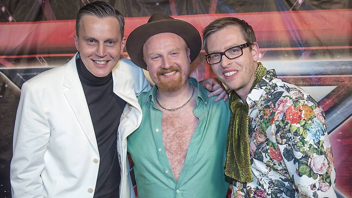 Ole Johansson, Dennis Krohn og Jesper Lohmann i "X Factor".