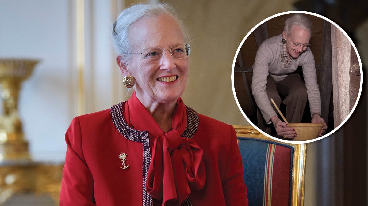 Fotomontage. Dronning Margrethe.