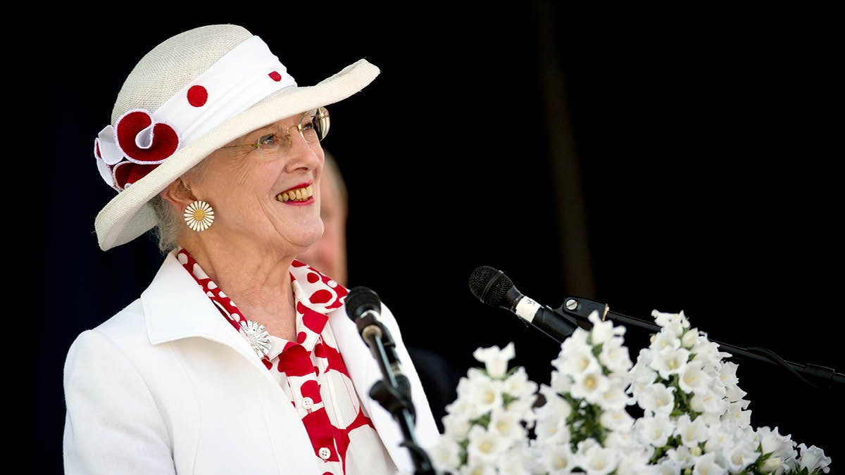 Dronning Margrethe til Rebildfesten i 2012.