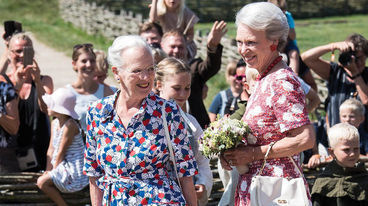 Dronning Margrethe og prinsesse Benedikte.