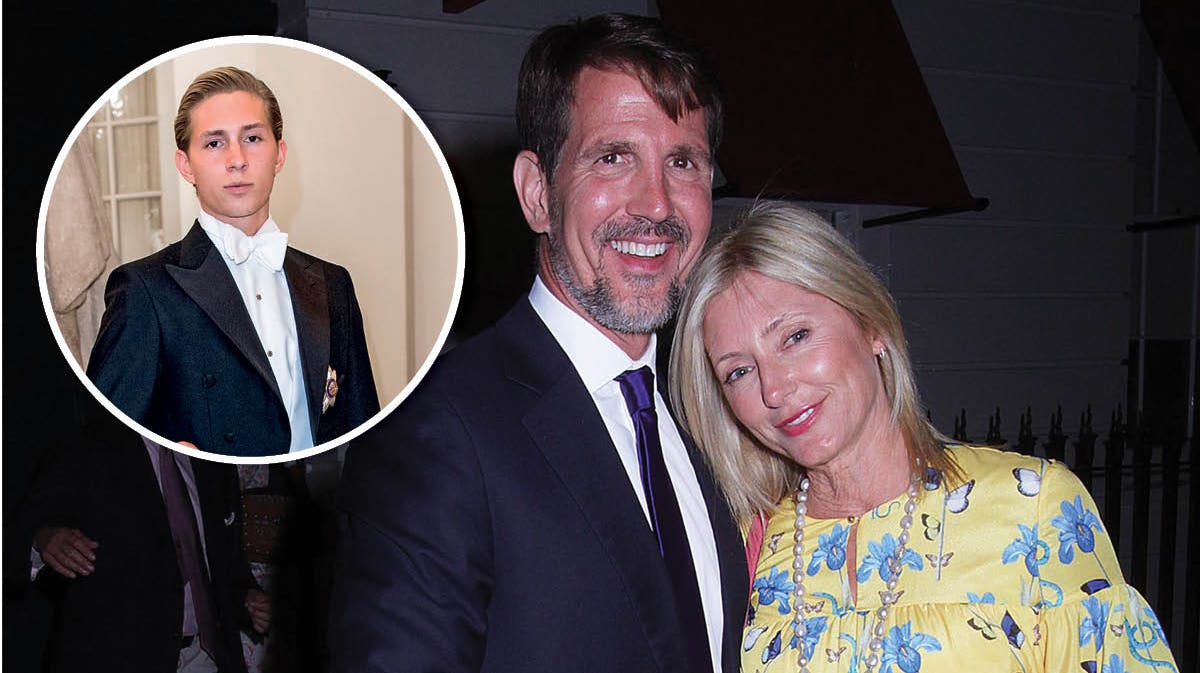 Fotomontage: Kronprins Pavlos og kronprinsesse Marie-Chantal. Indsat: Prins Konstantin-Alexios.