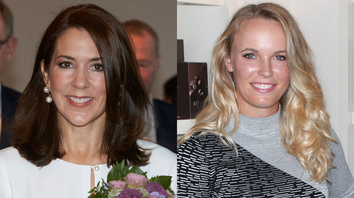 Kronprinsesse Mary og Caroline Wozniacki.