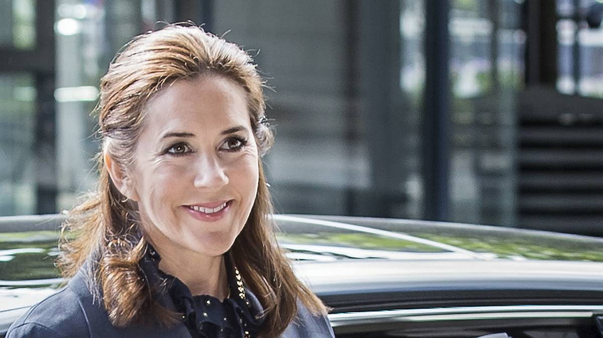 Kronprinsesse Mary ved ankomsten til rådgiverdagen. 