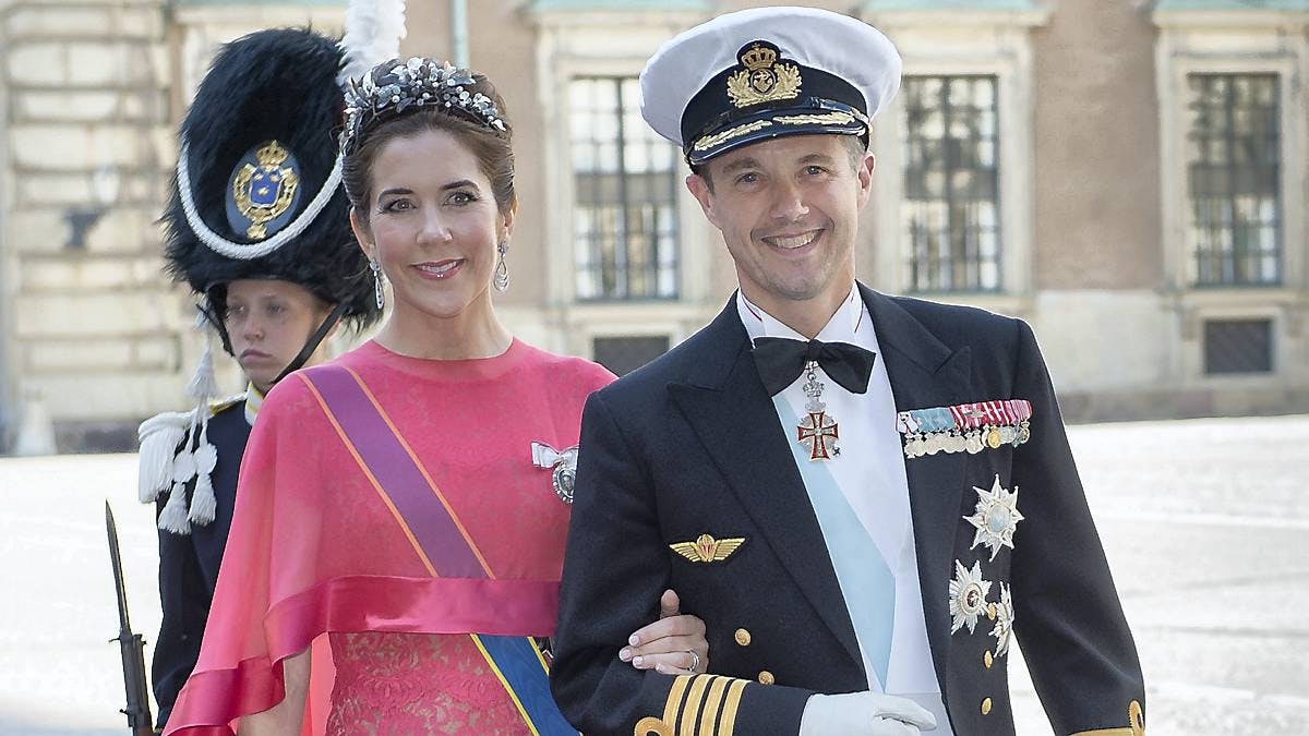Kronprinsesse Mary og kronprins Frederik til prinsesse Madeleines bryllup