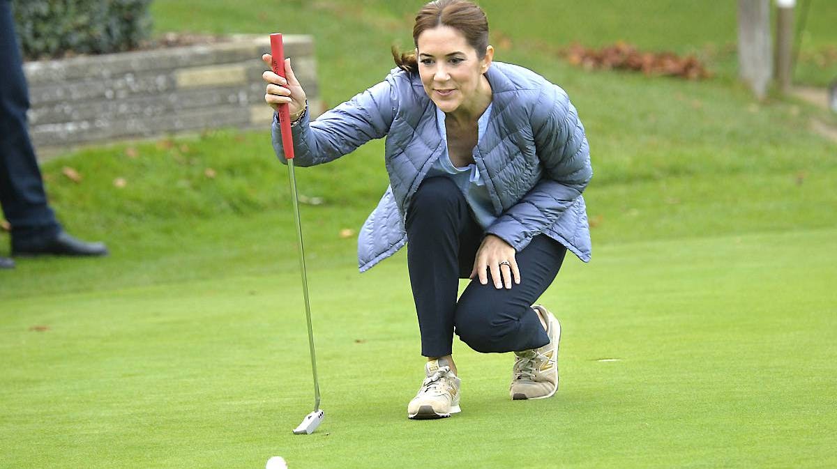 Kronprinsesse Mary i Asserbo Golf Club.