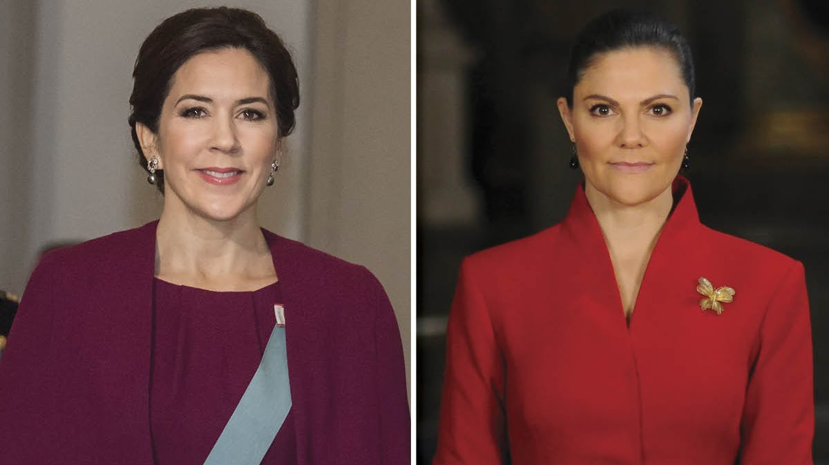 Kronprinsesse Mary og kronprinsesse Victoria. 