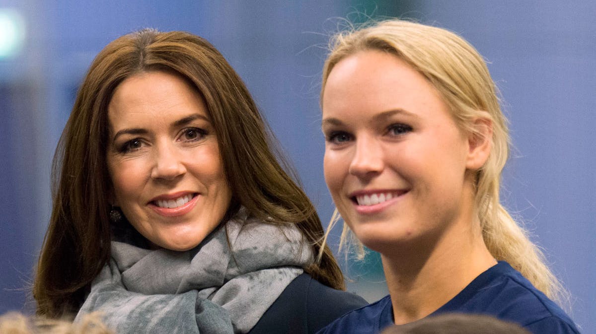 Kronprinsesse Mary og Caroline Wozniacki.