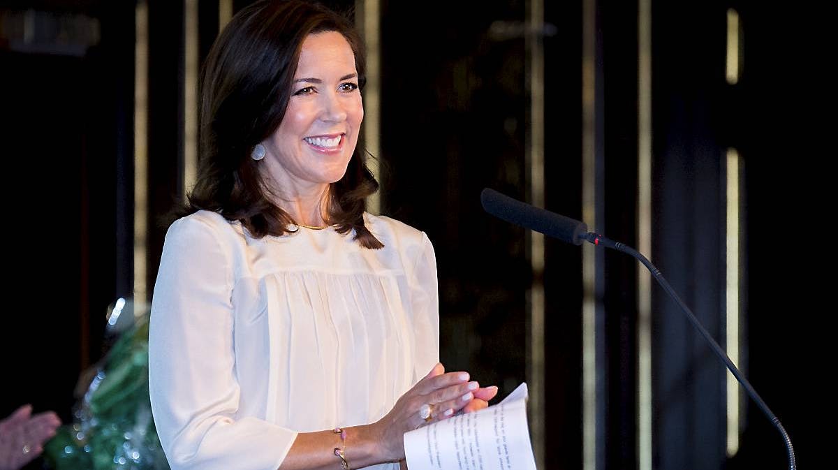 Kronprinsesse Mary lyste op på Børsen. 