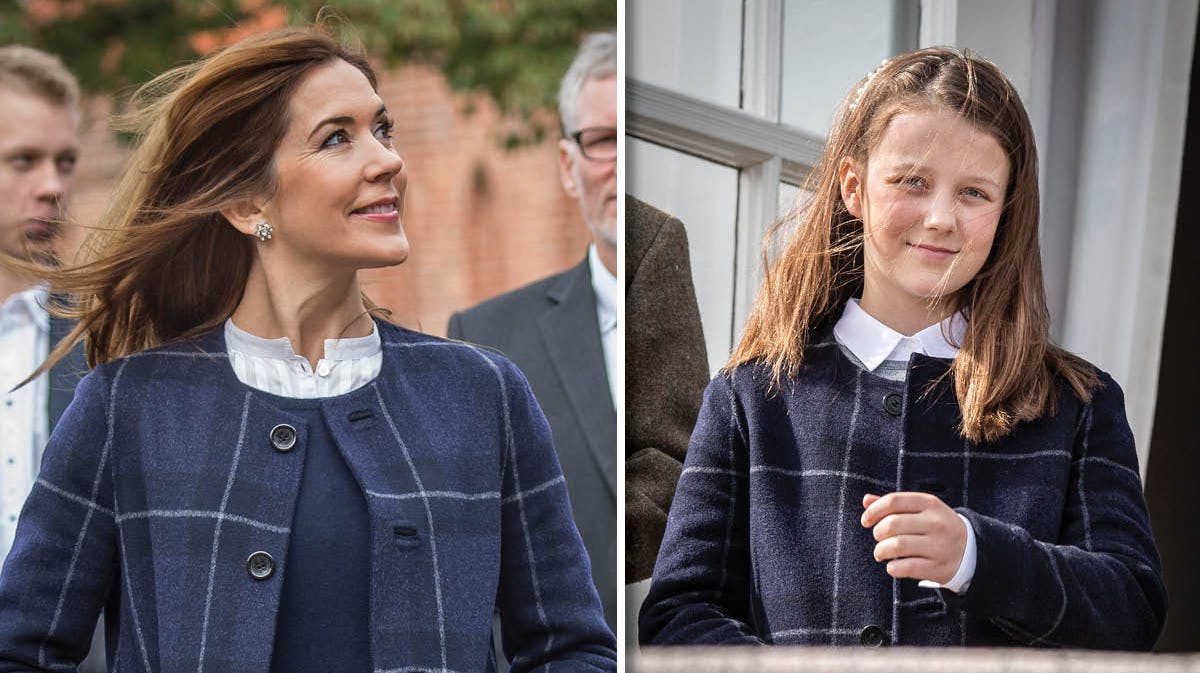 Fotomontage. Kronprinsesse Mary og prinsesse Isabella.