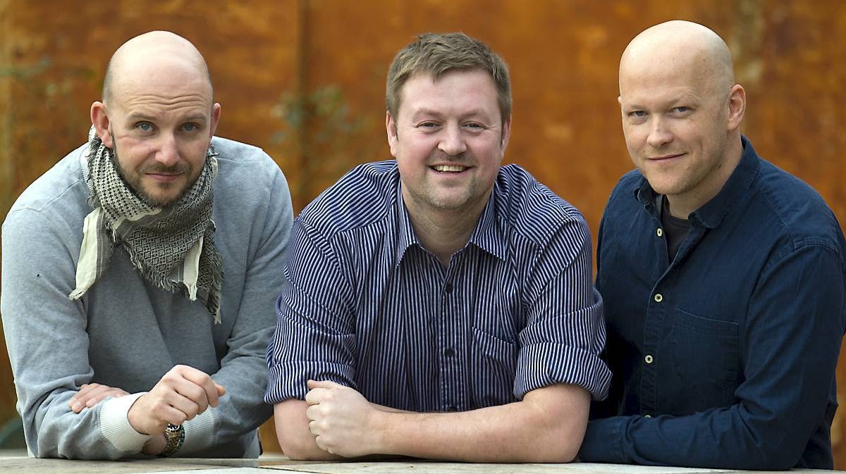 Thomas Castberg, Jesper Koch og Jakob Mielcke.