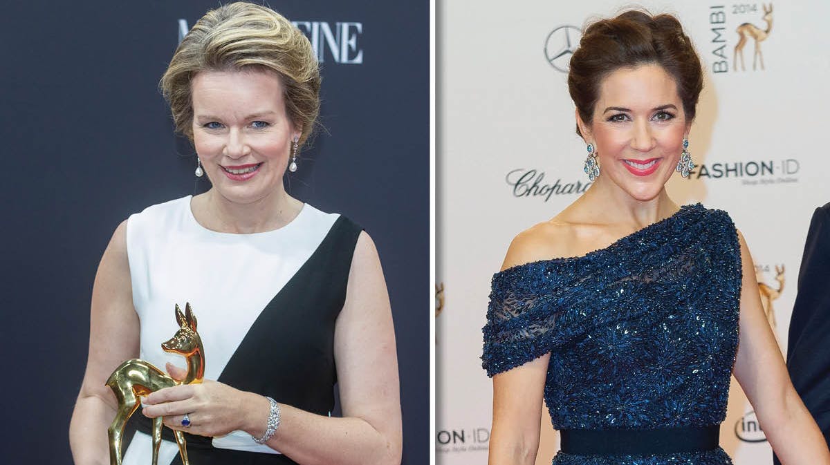 Dronning Mathilde og kronprinsesse Mary.