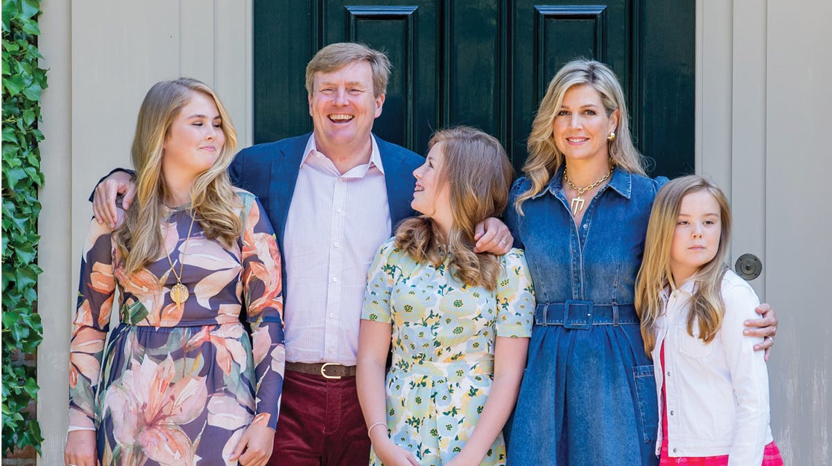 Kong Willem-Alexander, dronning Maxima, prinsesse Amalia, prinsesse Alexia, prinsesse Ariane