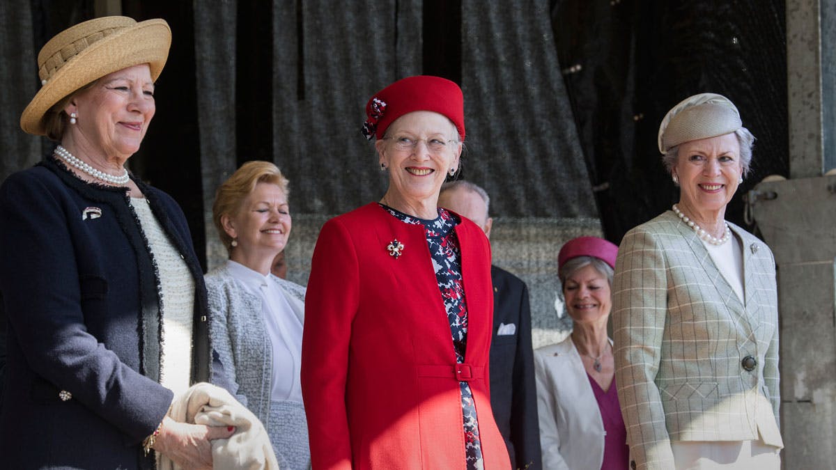 Dronning Anne-Marie, dronning Margrethe og prinsesse Benedikte.