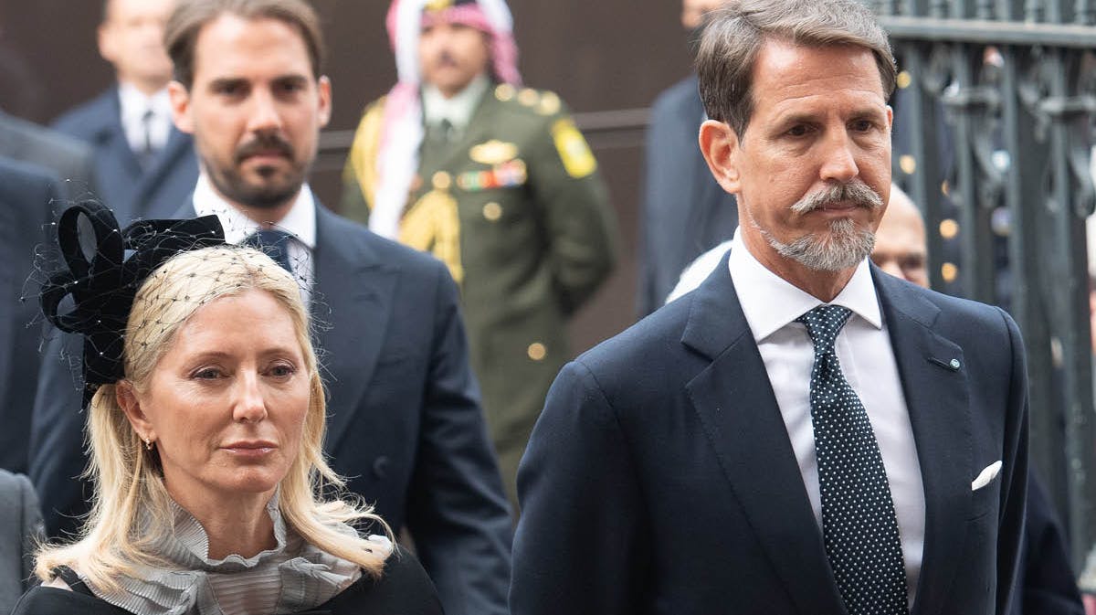 Kronprinsesse Marie-Chatal og kronprins Pavlos. 