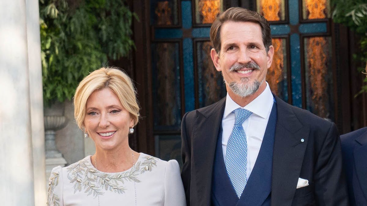 Kronprinsesse Marie-Chantal og kronprins Pavlos.&nbsp;