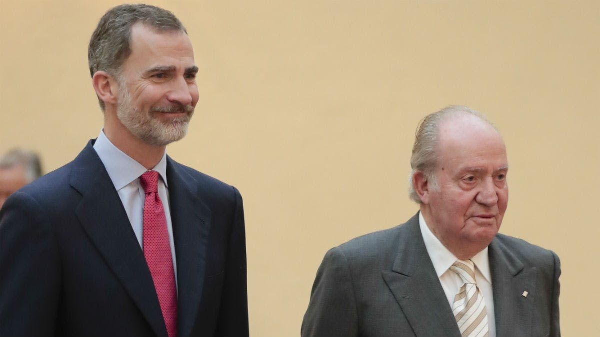 Kong Felipe med sin far, kong Juan Carlos.&nbsp;