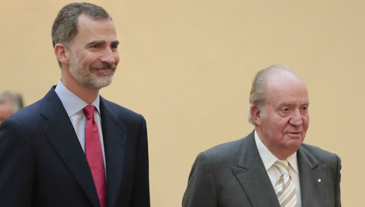 Kong Felipe med sin far, kong Juan Carlos.&nbsp;