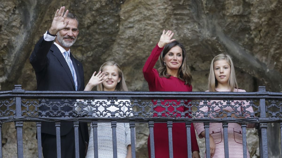 Kong Felipe, prinsesse Leonor, dronning Letizia, infanta Sofia