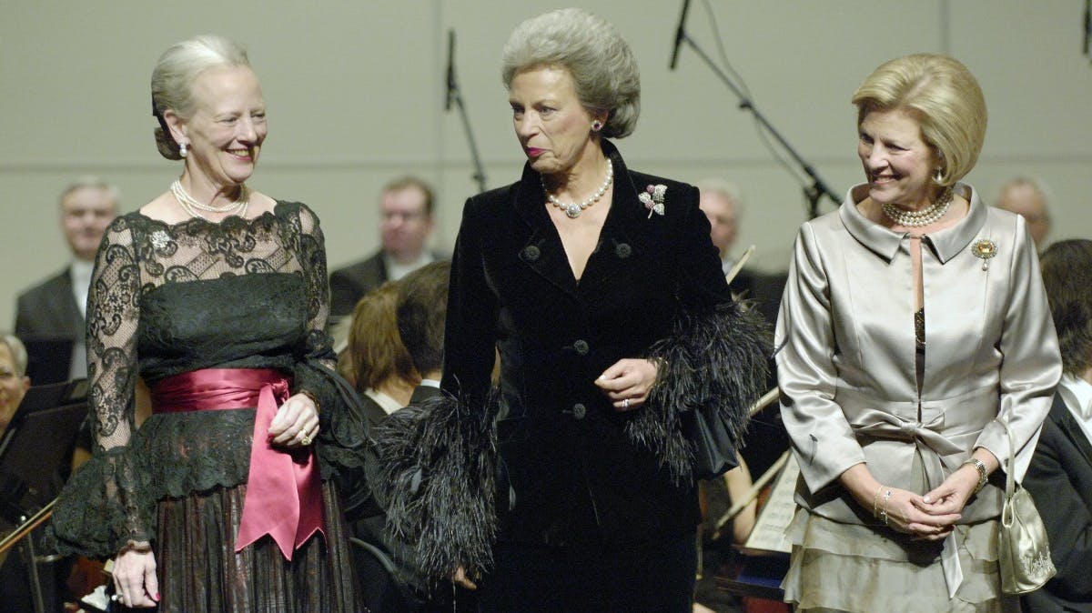 Dronning Margrethe, prinsesse Benedikte og dronning Anne-Marie