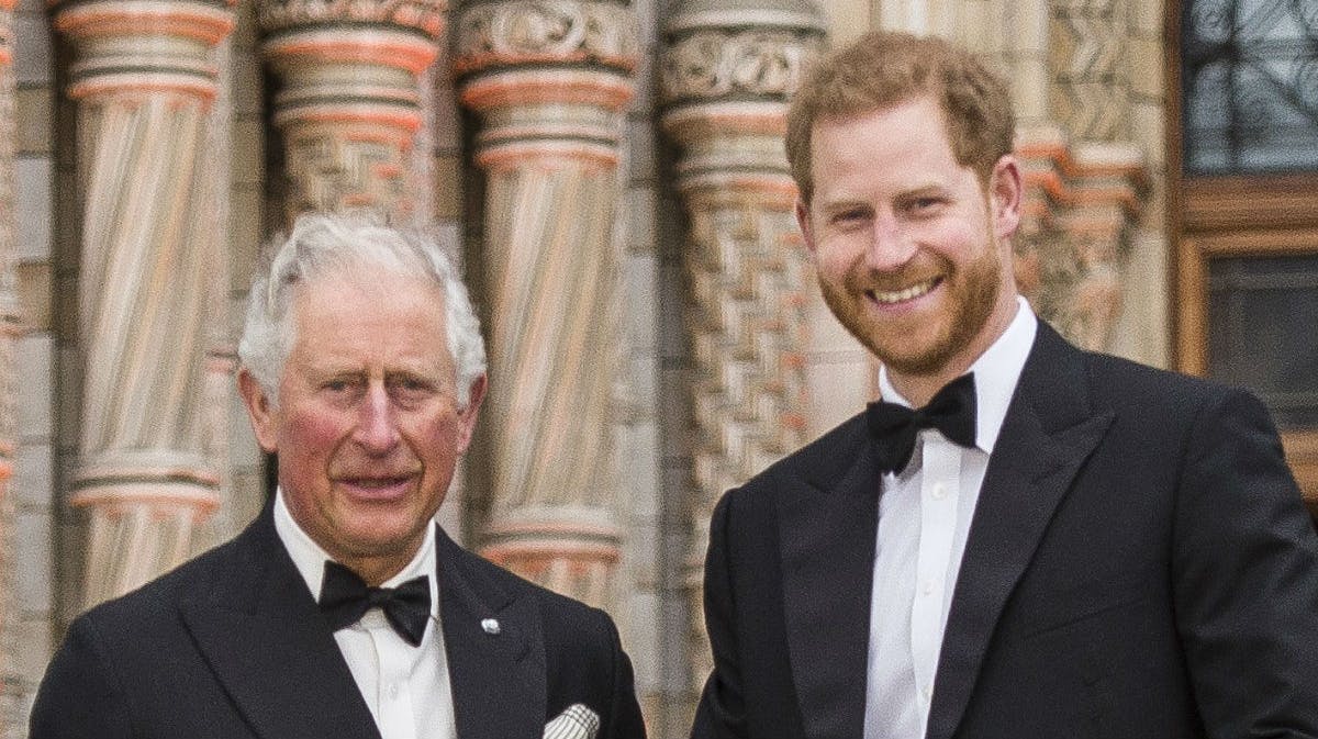 Prins Charles og prins Harry.