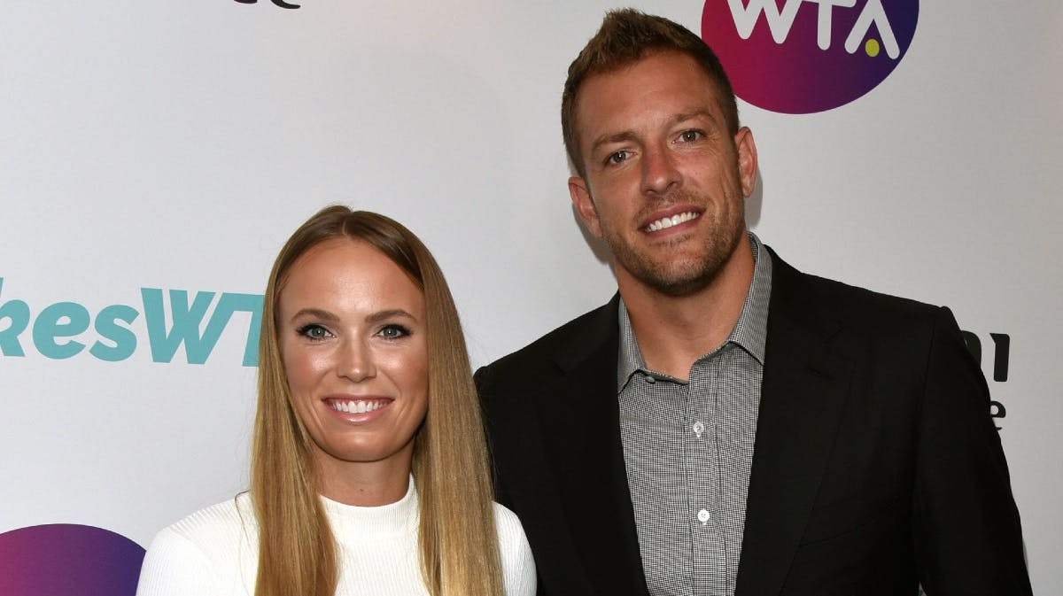 Caroline Wozniacki og David Lee. 