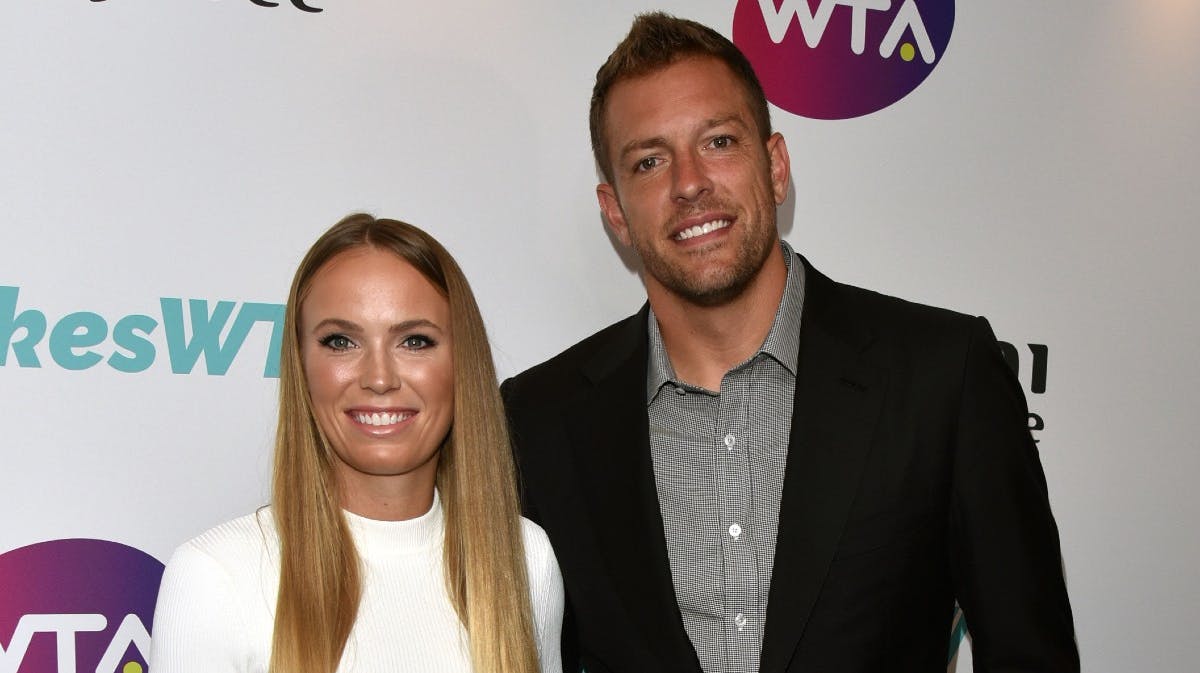 Caroline&nbsp;Wozniacki sammen med sin amerikanske mand, David Lee.